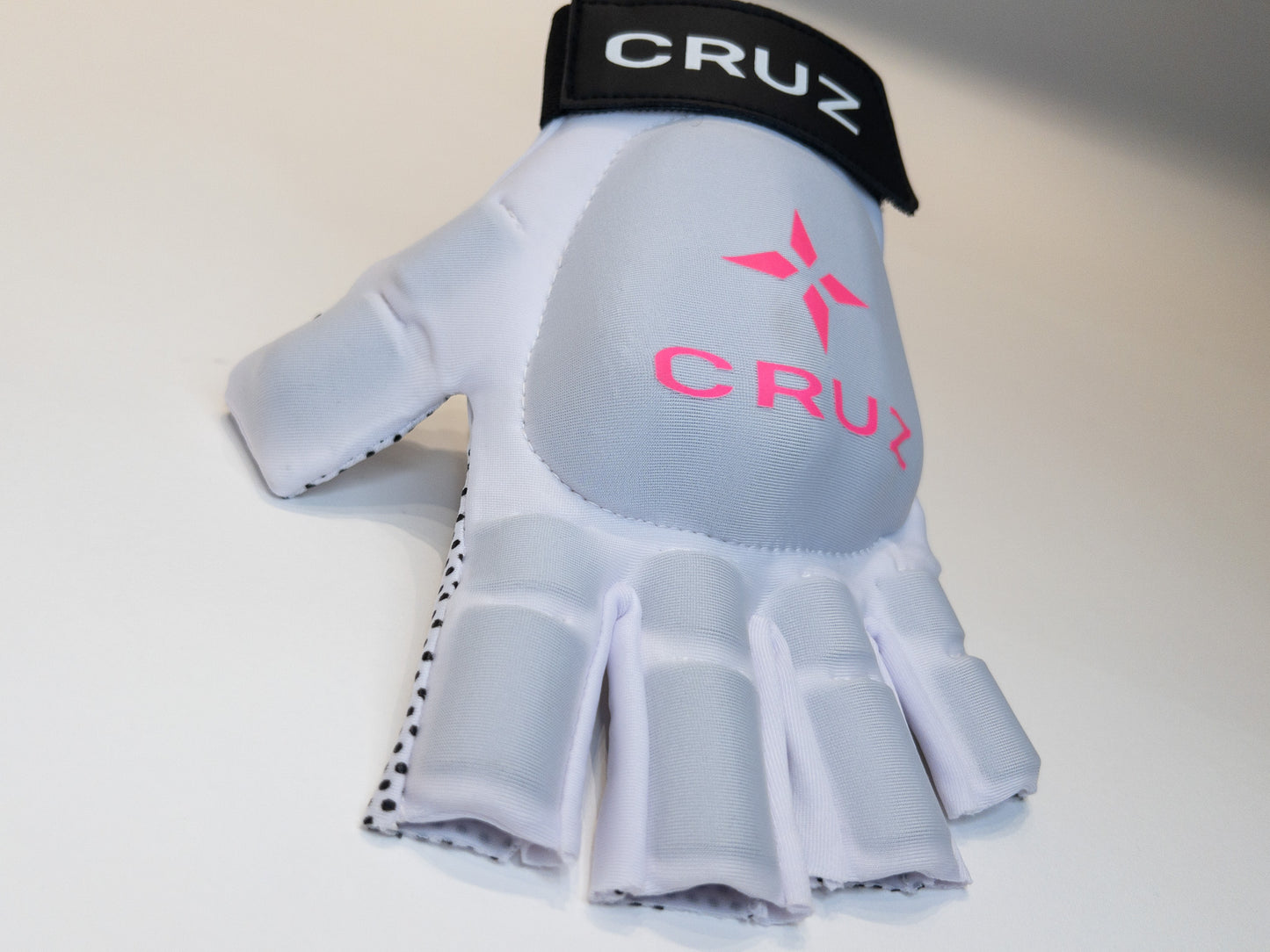 Guante Hockey Cruz Blanco Rosa